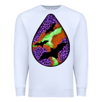 White halloween bat  teardrop Premium Sweatshirt - BundleAndBundleShop