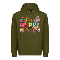 Army Green Easter Day One hoppy Teacher Premium Hoodie - OliviaCreatesArt
