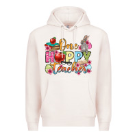Pale Pink Easter Day One hoppy Teacher Premium Hoodie - OliviaCreatesArt