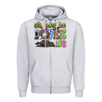 Heather Grey Easter Day Oh he loves us Zipper Hoodie - OliviaCreatesArt