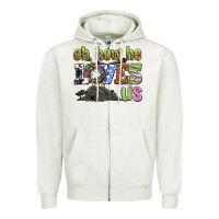 Oatmeal Heather Easter Day Oh he loves us Zipper Hoodie - OliviaCreatesArt