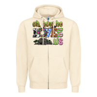 Sandshell Easter Day Oh he loves us Zipper Hoodie - OliviaCreatesArt