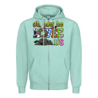 Seafoam Easter Day Oh he loves us Zipper Hoodie - OliviaCreatesArt