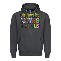 Smoke Easter Day Oh he loves us Zipper Hoodie - OliviaCreatesArt