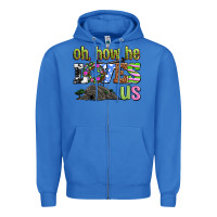 True Royal Easter Day Oh he loves us Zipper Hoodie - OliviaCreatesArt