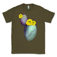 Army Green Opunthia Santa Rita Cactus Classic Tee - LillyAllenDesigns