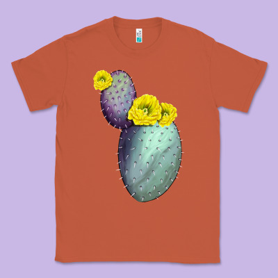Opunthia Santa Rita Cactus Classic Tee Designed By Lillyallendesigns