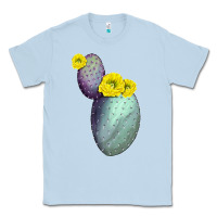 Dusty Blue Opunthia Santa Rita Cactus Classic Tee - LillyAllenDesigns