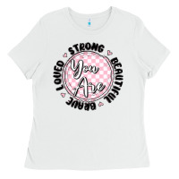 White you are strong Ladies Tee - MaliasSmallBusiness