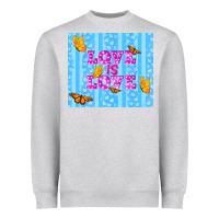 Heather Grey love is love Heavyweight Sweatshirt - TumblerDesignByShophia