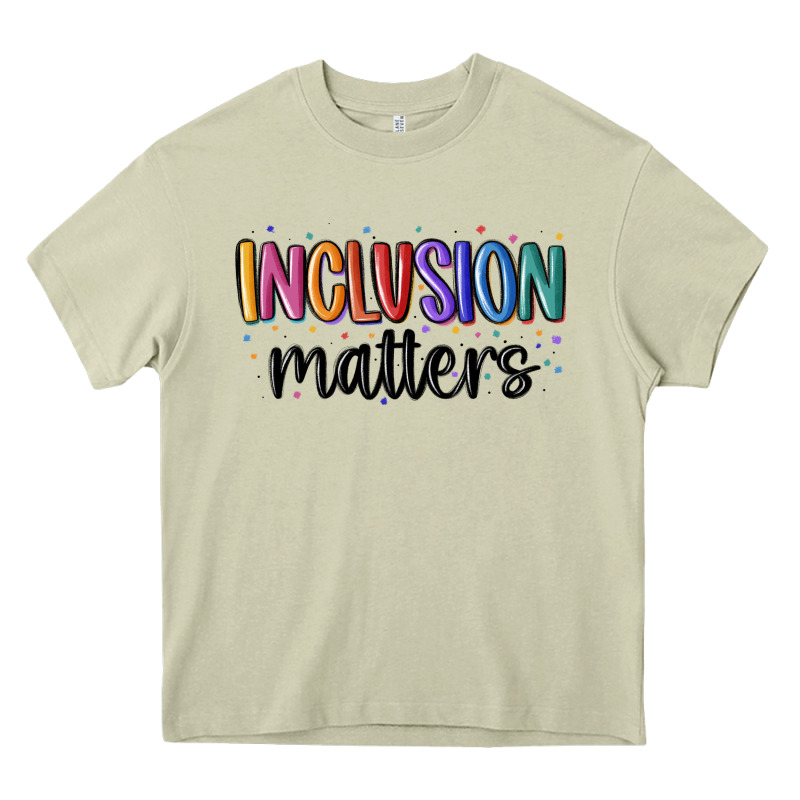 ınclusion Matters Heavy Core Tee by MaliasSmallBusiness | Teevron