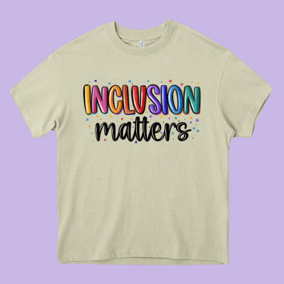 ınclusion Matters Heavy Core Tee Designed By Maliassmallbusiness