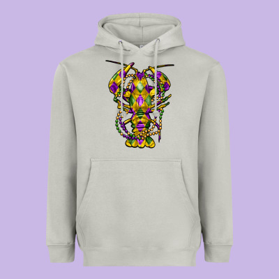 Mardi Gras Crawfish Heavyweight Hoodie Designed By Fadigitalartstudio