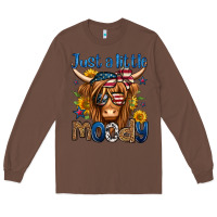 Chestnut just a little moody 4th of july long haired cow Long Sleeve Tee - Jasminsmagicworld