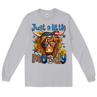 Moon Dust just a little moody 4th of july long haired cow Long Sleeve Tee - Jasminsmagicworld