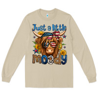 Mushroom just a little moody 4th of july long haired cow Long Sleeve Tee - Jasminsmagicworld