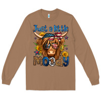 Toasted Coconut just a little moody 4th of july long haired cow Long Sleeve Tee - Jasminsmagicworld