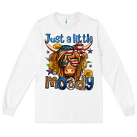 White just a little moody 4th of july long haired cow Long Sleeve Tee - Jasminsmagicworld