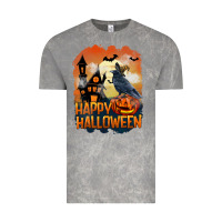 Cloud Rock Happy Halloween With Crow Vintage Tee - LillyAllenDesigns