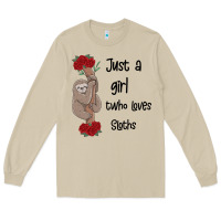Just A Girl Who Loves Sloths Long Sleeve Tee | Teevron