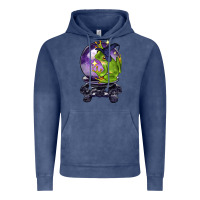 Vintage Denim Halloween Frog With Crystal Ball Vintage Hoodie - LillyAllenDesigns