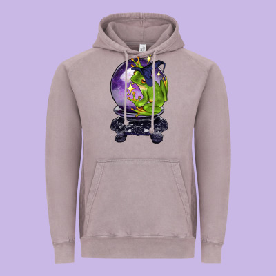 Halloween Frog With Crystal Ball Vintage Hoodie Designed By Lillyallendesigns