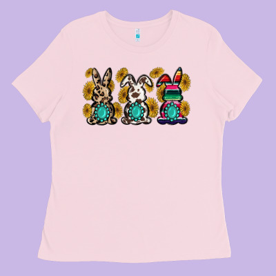 Western Bunny Ladies Tee Designed By Maliassmallbusiness