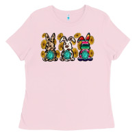Bubblegum Pink western bunny Ladies Tee - MaliasSmallBusiness