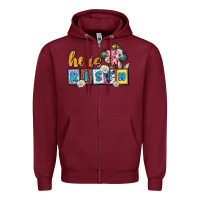 Burgundy Easter Day He is risen Zipper Hoodie - OliviaCreatesArt