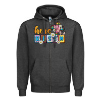 Charcoal Heather Easter Day He is risen Zipper Hoodie - OliviaCreatesArt