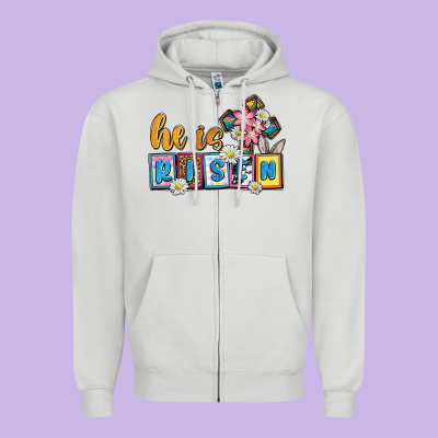 Easter Day He Is Risen Zipper Hoodie Designed By Oliviacreatesart
