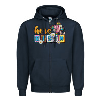 Navy Easter Day He is risen Zipper Hoodie - OliviaCreatesArt