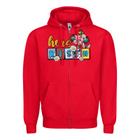 Red Easter Day He is risen Zipper Hoodie - OliviaCreatesArt