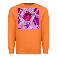 Carrot valentines day gift box and cookie seamless pattern Premium Sweatshirt - BundleAndBundleShop