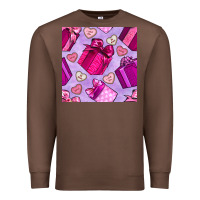 Chestnut valentines day gift box and cookie seamless pattern Premium Sweatshirt - BundleAndBundleShop