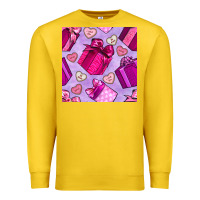 Lemon valentines day gift box and cookie seamless pattern Premium Sweatshirt - BundleAndBundleShop