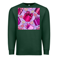 Sports Green valentines day gift box and cookie seamless pattern Premium Sweatshirt - BundleAndBundleShop