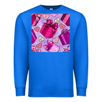 True Royal valentines day gift box and cookie seamless pattern Premium Sweatshirt - BundleAndBundleShop