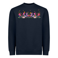 Navy wild flowers Heavyweight Sweatshirt - TumblerDesignByShophia