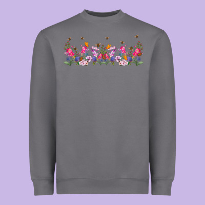 Wild Flowers Heavyweight Sweatshirt Designed By Tumblerdesignbyshophia