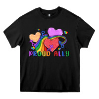 Black proud ally Heavy Core Tee - MaliasSmallBusiness