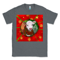 Charcoal Heather christmas hereford calf Classic Tee - LillyAllenDesigns