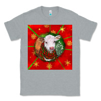 Heather Grey christmas hereford calf Classic Tee - LillyAllenDesigns