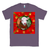 Lavender christmas hereford calf Classic Tee - LillyAllenDesigns