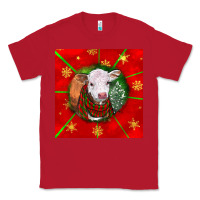 Red christmas hereford calf Classic Tee - LillyAllenDesigns