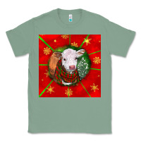 Sage christmas hereford calf Classic Tee - LillyAllenDesigns