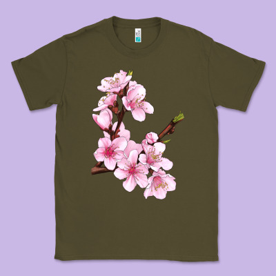 Peach Blossom Illustrations Classic Tee Designed By Lillyallendesigns