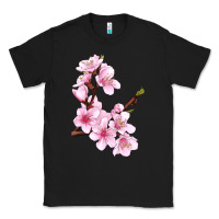 Black Peach Blossom Illustrations Classic Tee - LillyAllenDesigns