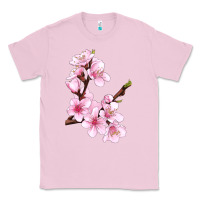 Bubblegum Pink Peach Blossom Illustrations Classic Tee - LillyAllenDesigns