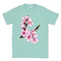 Seafoam Peach Blossom Illustrations Classic Tee - LillyAllenDesigns